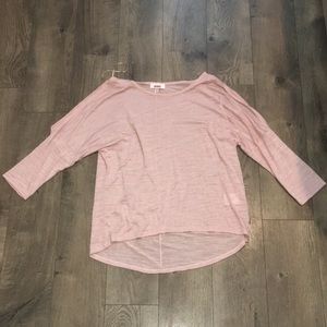 pink cold shoulder top nwot